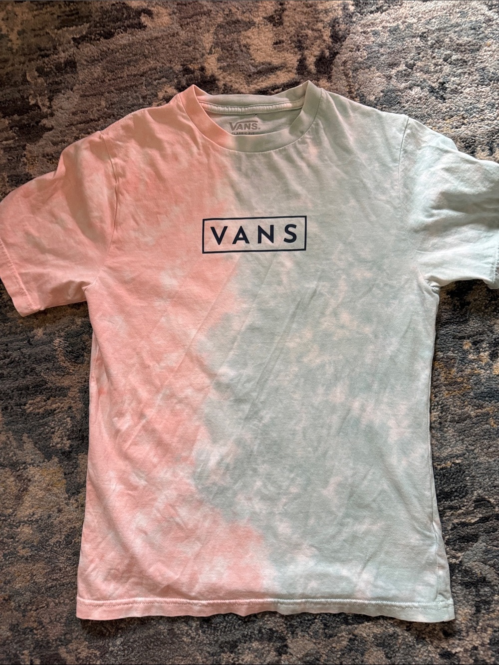 Vans Blue and Pink Tie-Dye Short Sleeve Tee